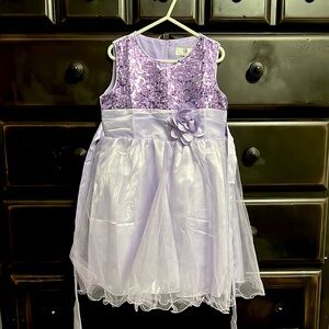 Lavender Sequin and Tulle Dress